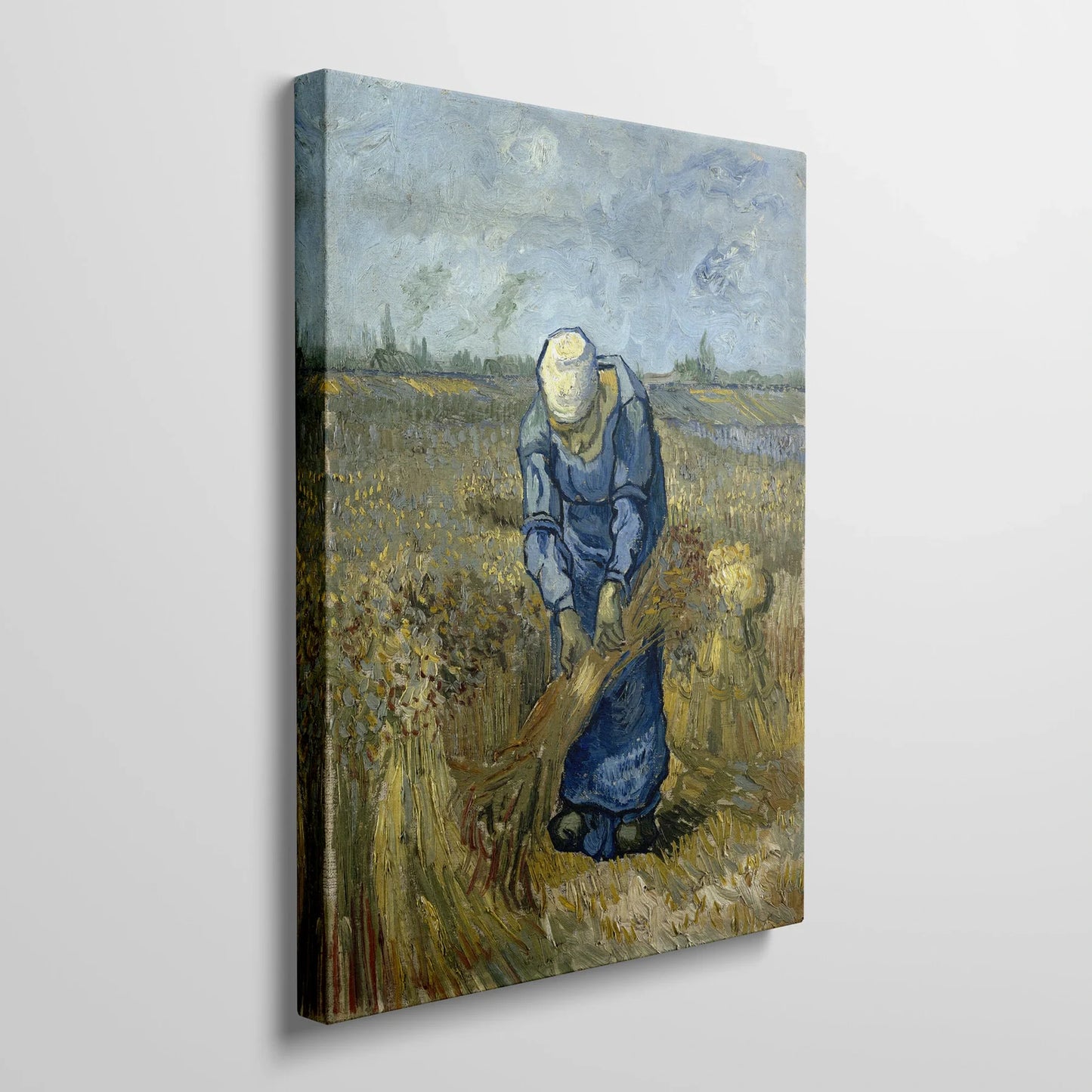 Tablou picturi celebre - Femeie tărană legând snopuri, Van Gogh - vedere din lateral