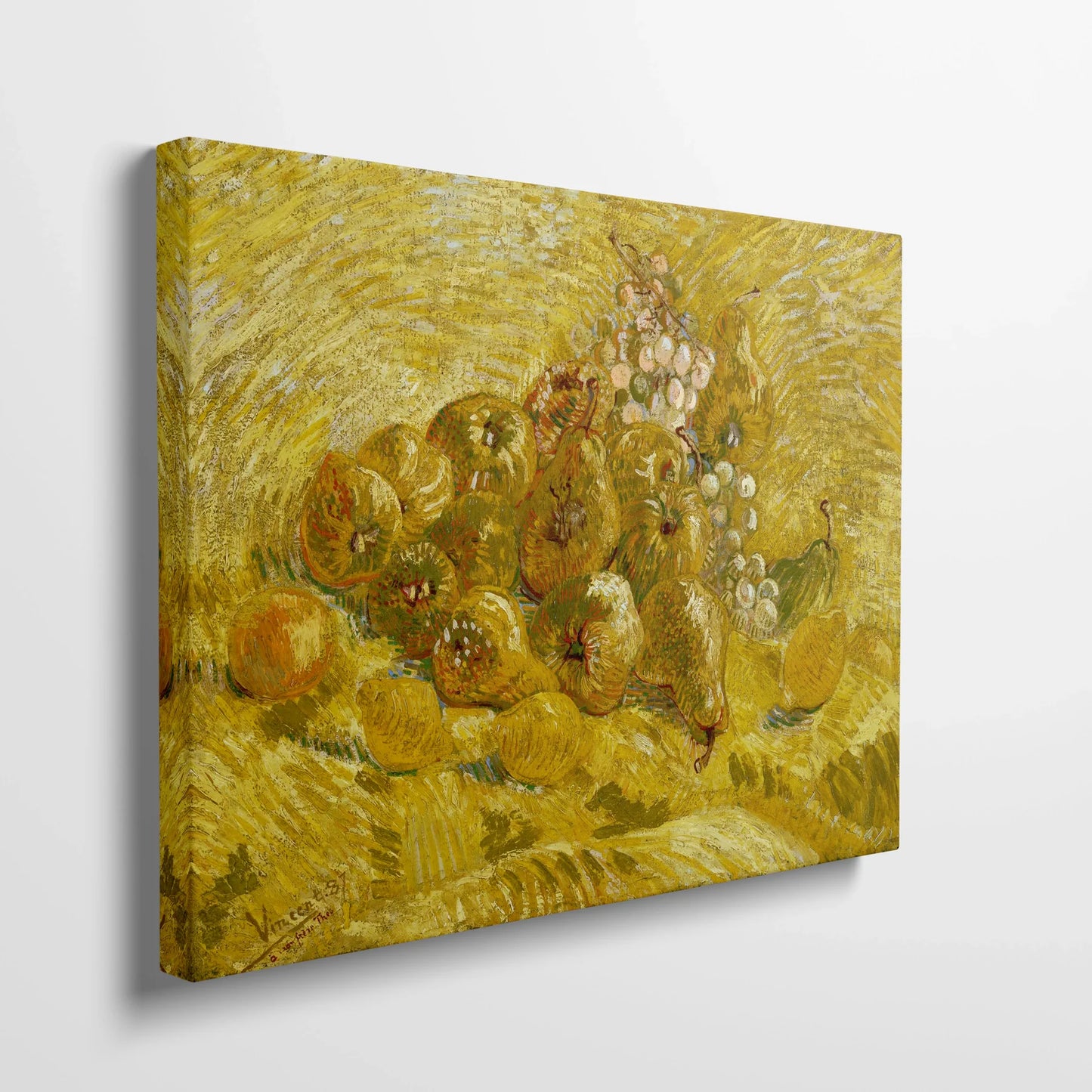 Tablou picturi celebre - Gutui, lămâi, pere și struguri, Van Gogh - vedere din lateral