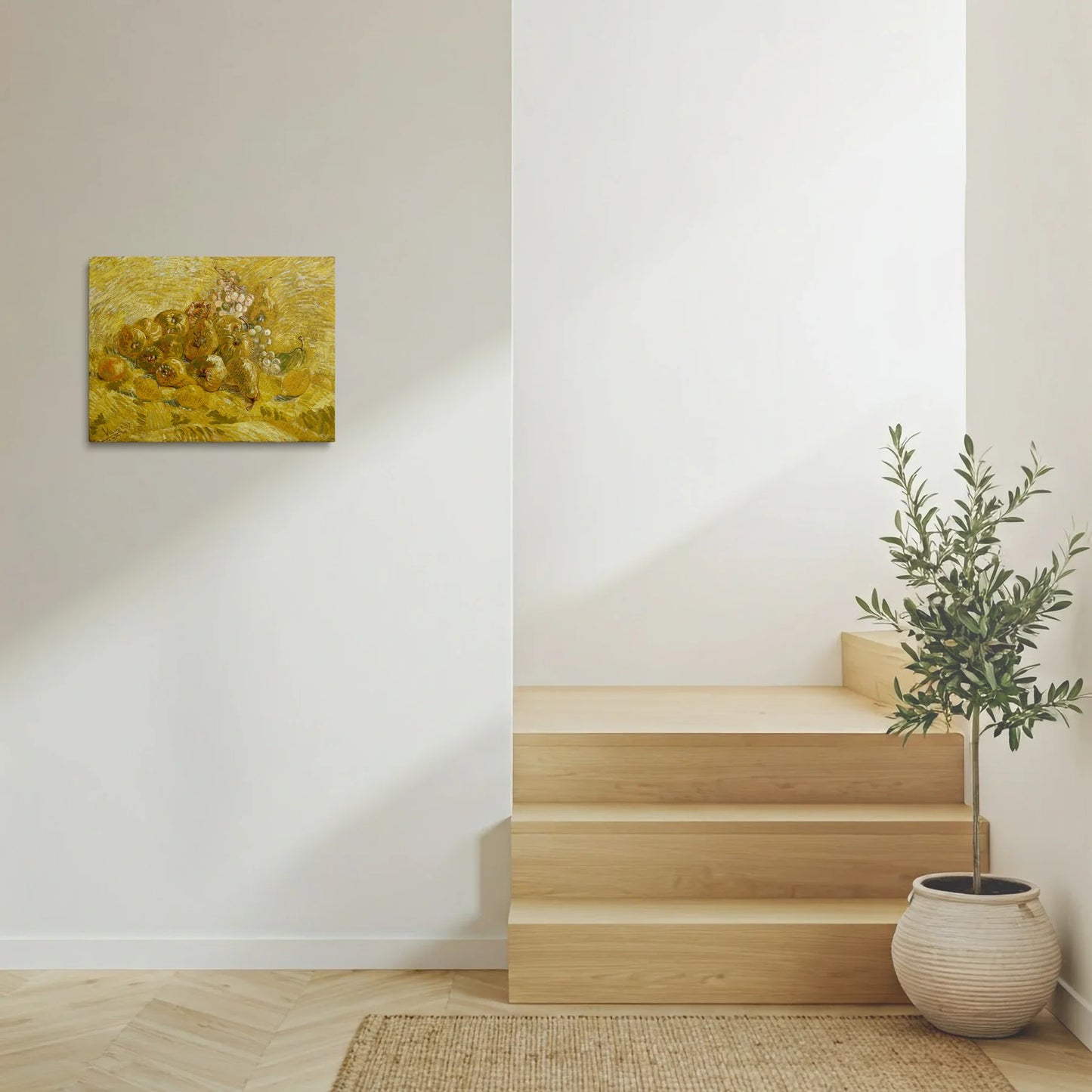 Tablou picturi celebre - Gutui, lămâi, pere și struguri, Van Gogh - vedere hol