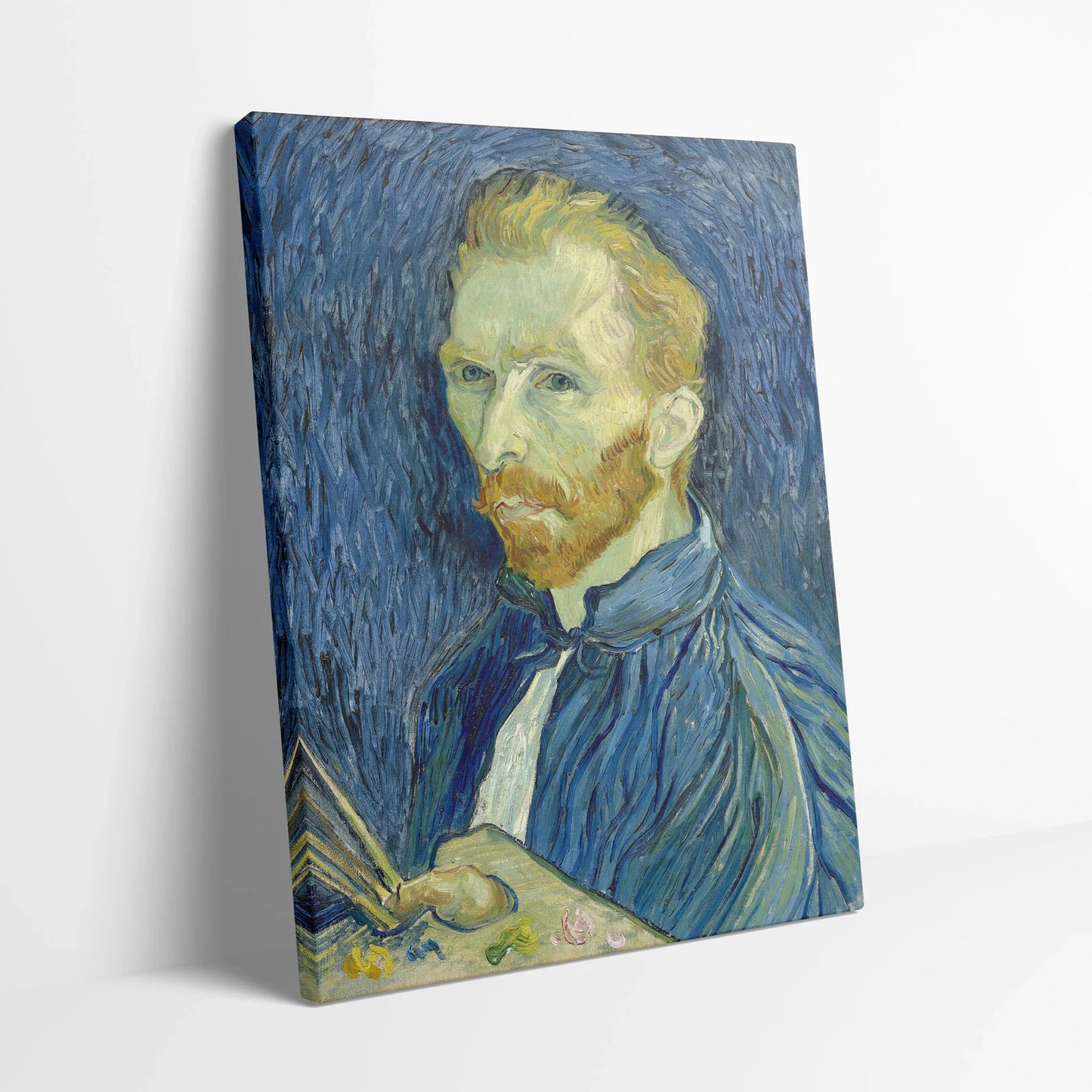 Tablou picturi celebre - Autoportret (1889), Van Gogh - vedere din lateral sprijinit perete