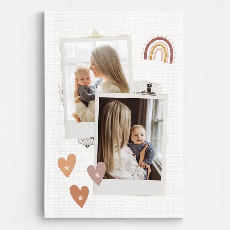 Tablou personalizat bebelusi - 2 poze, clasic - WOWCanvas.ro