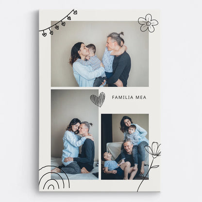 Tablou personalizat familie - colaj 3 poze