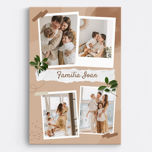 Tablou personalizat familie - colaj 4 poze clasic