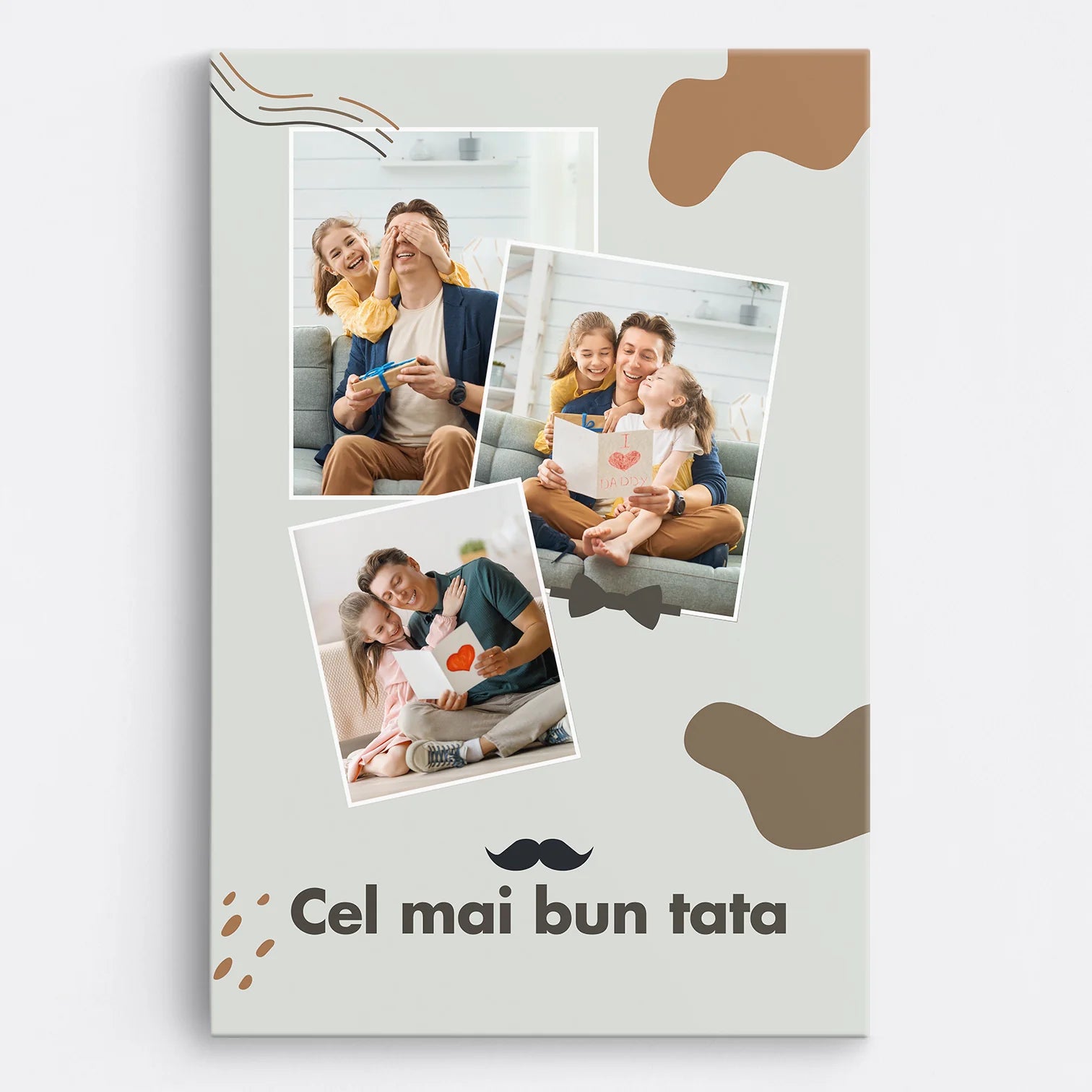 Tablou personalizat aniversare - colaj 3 poze - WOWCanvas.ro