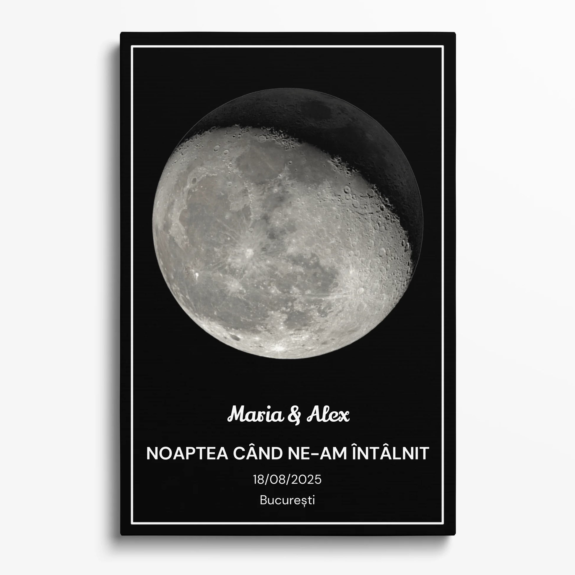tablou personalizat cu faza Lunii intr-o noapte speciala