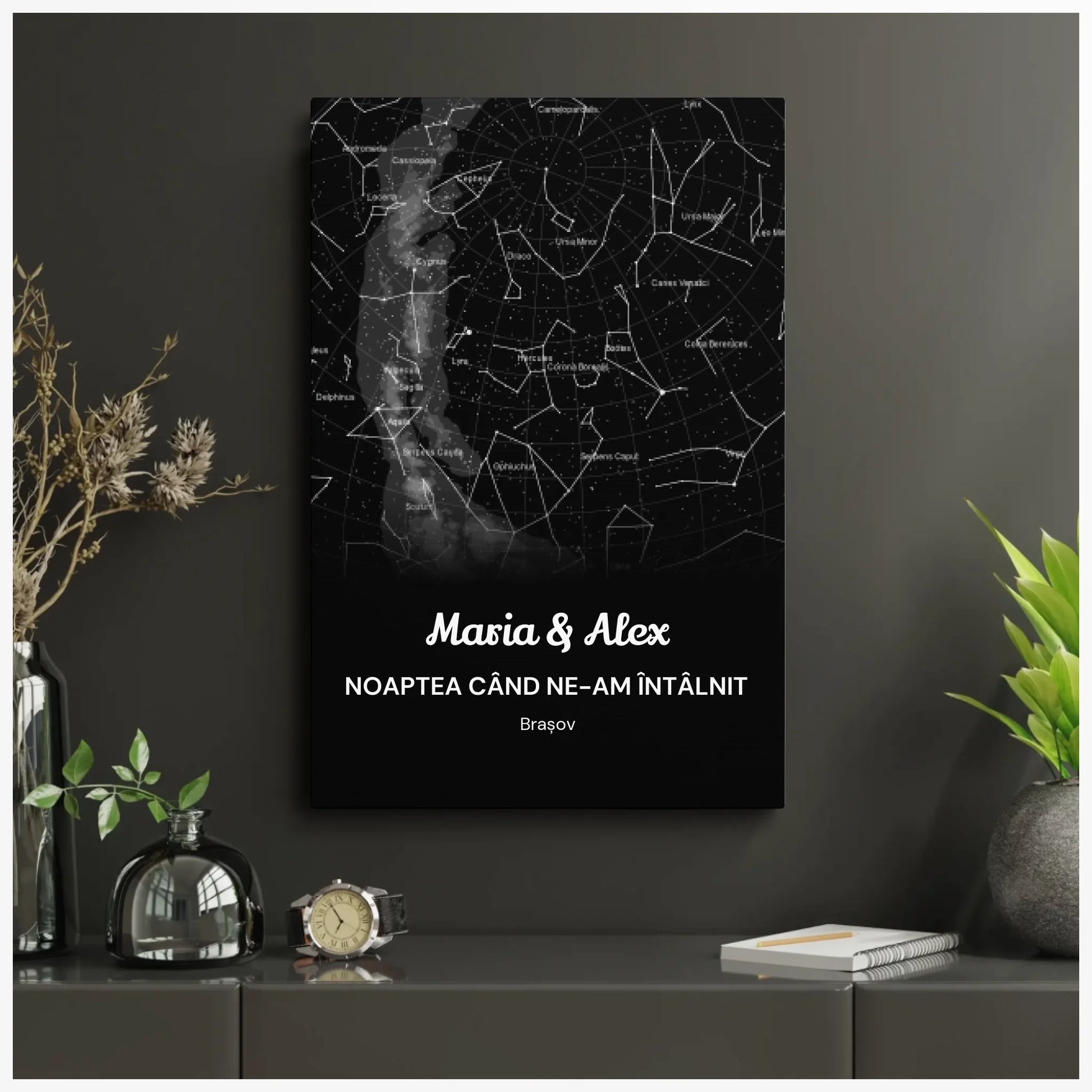 tablou personalizat cu faza Lunii intr-o noapte speciala