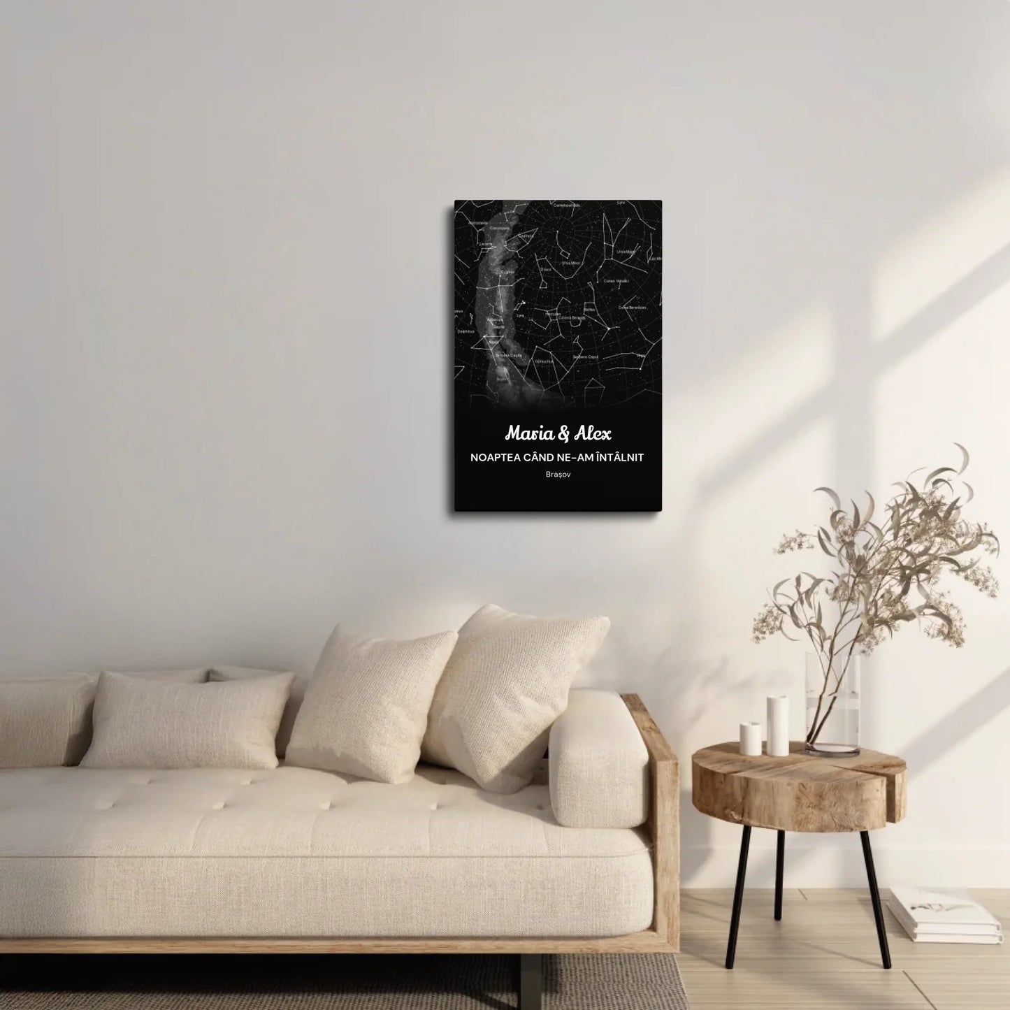 tablou personalizat cu faza Lunii intr-o noapte speciala