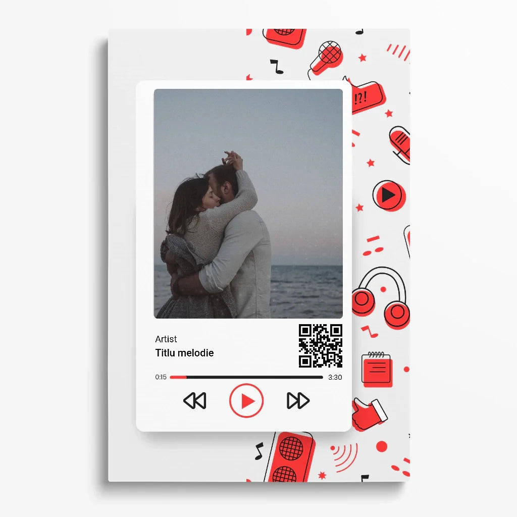 Tablou personalizat cu poza, muzica si cod QR Spotify