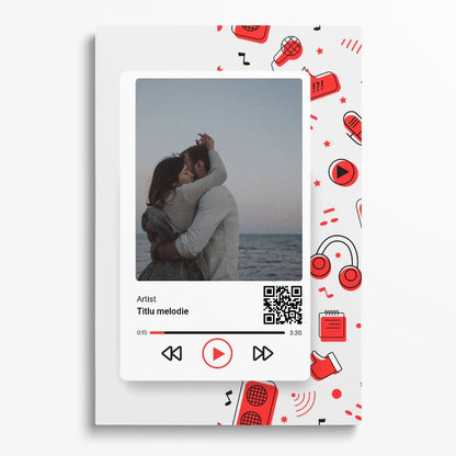 Tablou personalizat cu poza, muzica si cod QR Spotify