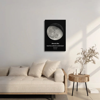tablou personalizat cu faza Lunii intr-o noapte speciala