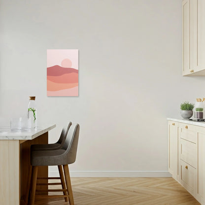 Tablou Abstract - Peisaj Minimalist cu Soare - vedere bucatarie