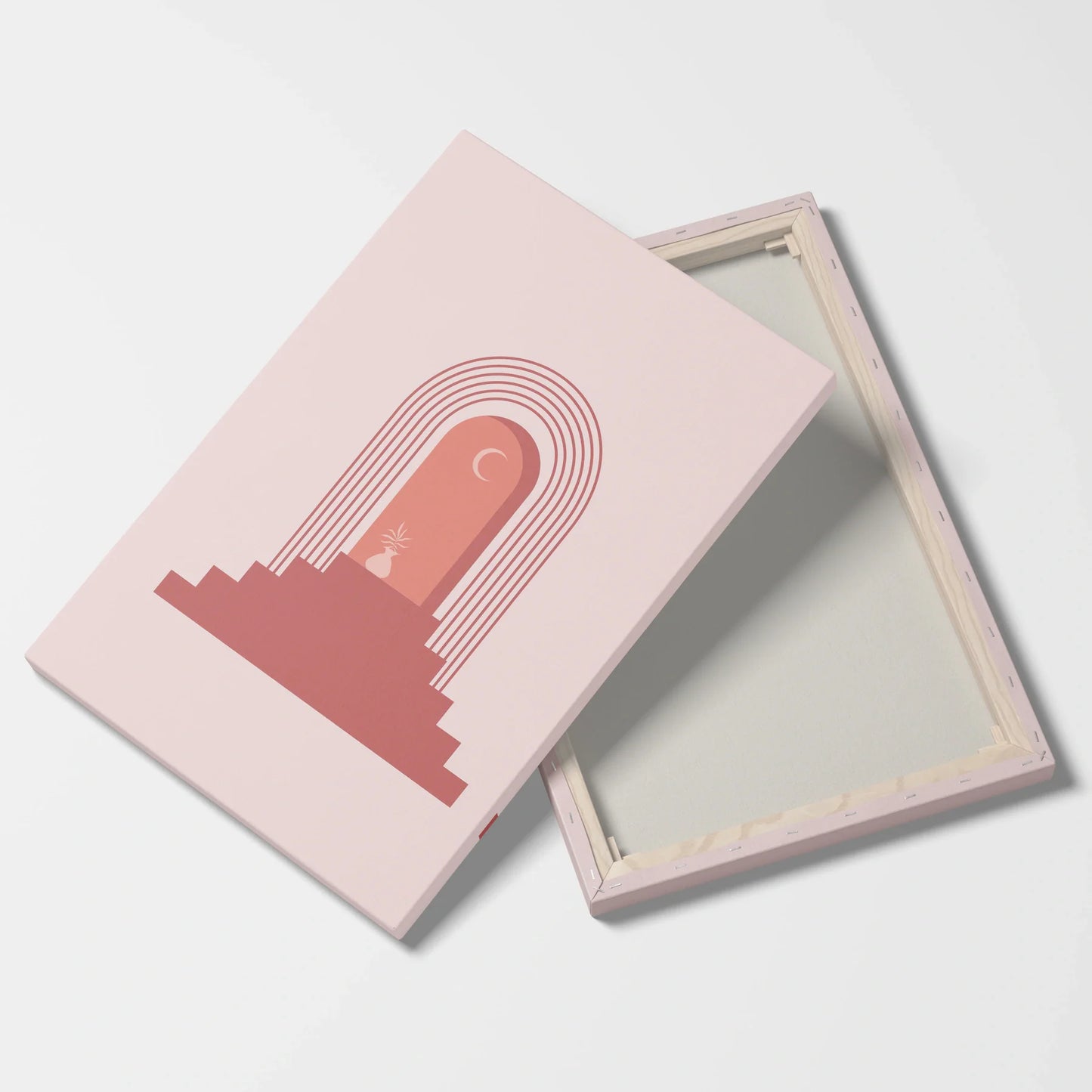 Tablou Abstract - Arhitectură Minimalistă și Calmă - vedere fata verso