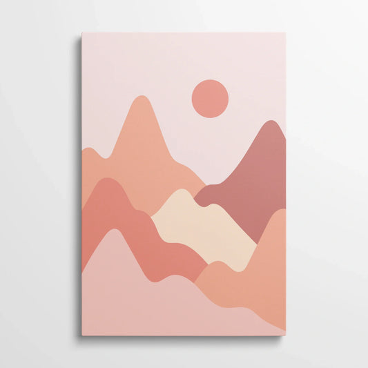 Tablou Abstract - Peisaje Minimaliste în Nuanțe Călduroase