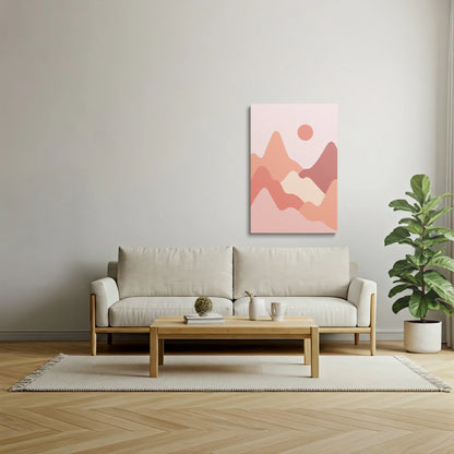 Tablou Abstract - Peisaje Minimaliste în Nuanțe Călduroase
