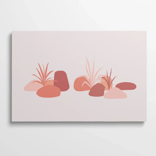 Tablou Abstract - Natură Minimalistă în Tonuri Calde