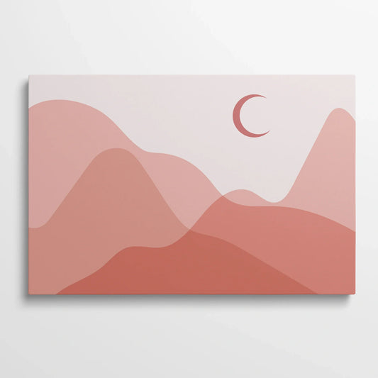 Tablou Abstract - Peisaj Minimalist în Nuante Calde