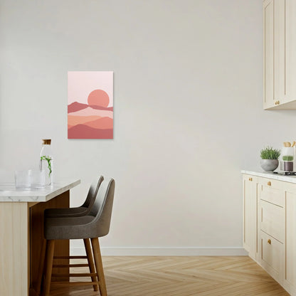 Tablou Abstract - Peisaj Minimalist cu Soare La Apus - vedere bucatarie
