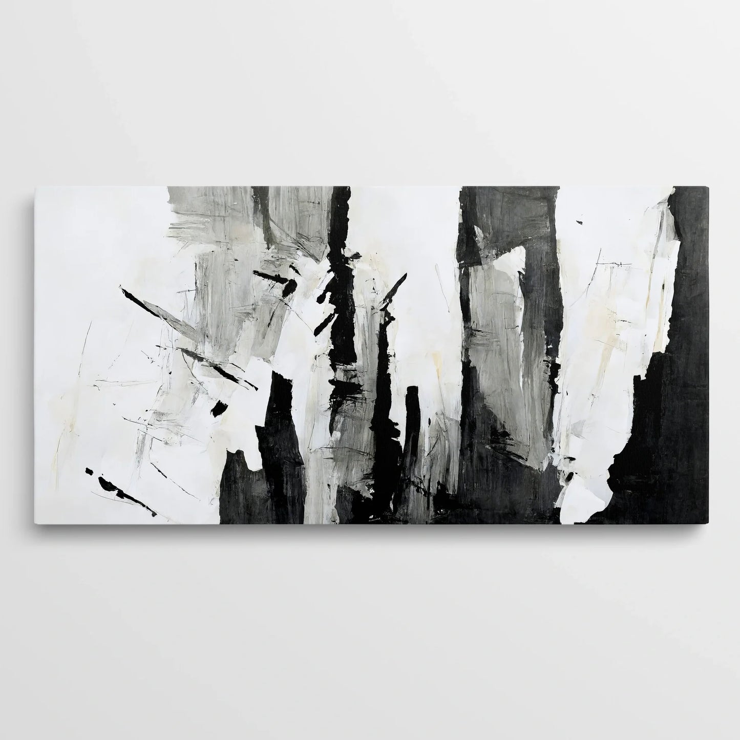 Tablou Abstract - Strokes Puternice în Nuanțe Interioare