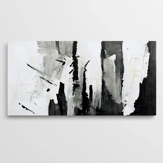 Tablou Abstract - Strokes Puternice în Nuanțe Interioare