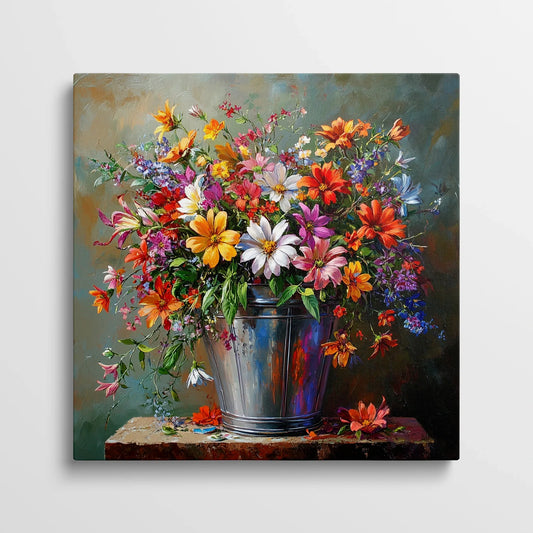 Tablou Flori - Buchet Colorat de Primăvară