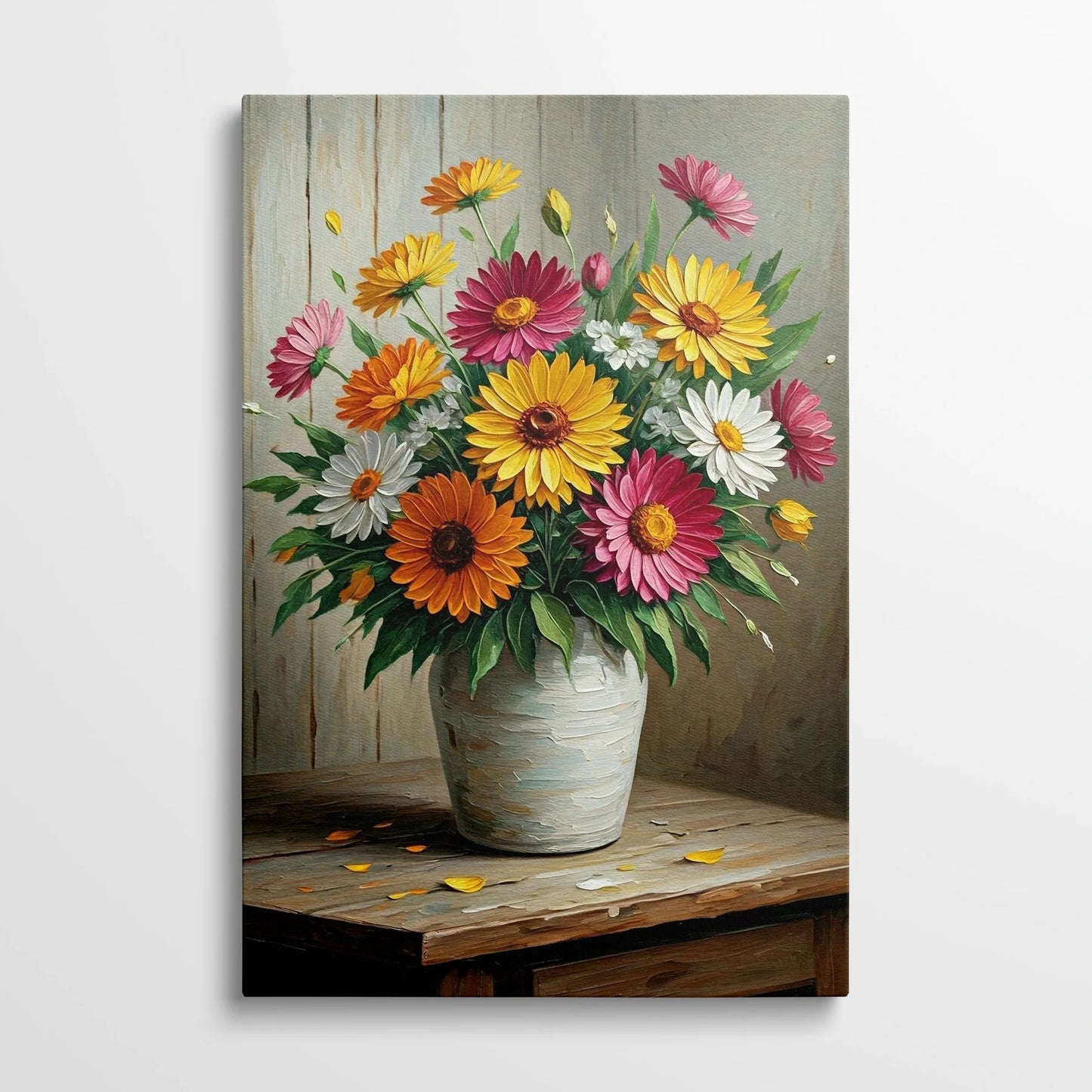 Tablou Flori - Buchet Colorat cu Flori de Vară