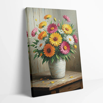 Tablou Flori - Buchet Colorat cu Flori de Vară