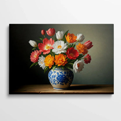 Tablou Flori - Buchet Colorat cu Flori de Primăvară