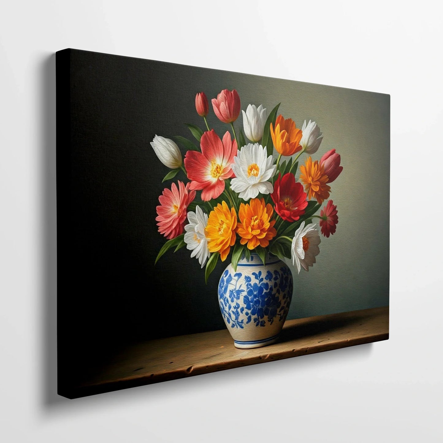 Tablou Flori - Buchet Colorat cu Flori de Primăvară