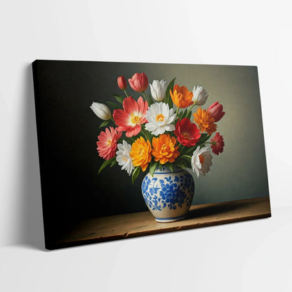 Tablou Flori - Buchet Colorat cu Flori de Primăvară