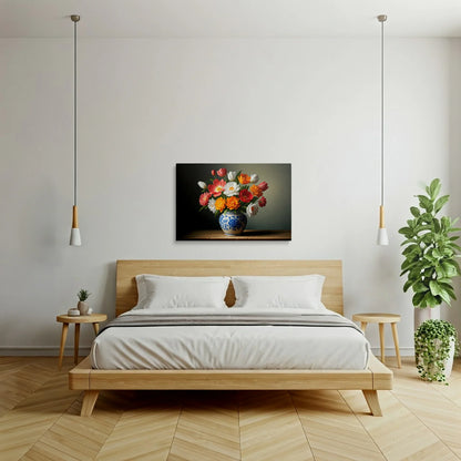Tablou Flori - Buchet Colorat cu Flori de Primăvară