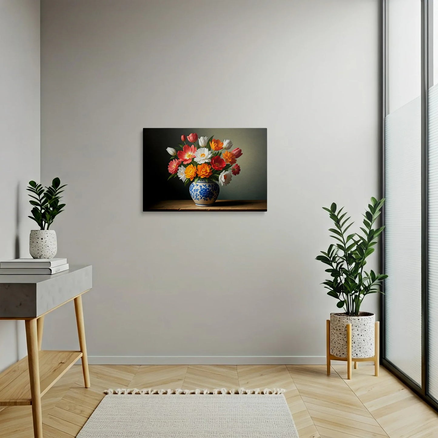 Tablou Flori - Buchet Colorat cu Flori de Primăvară