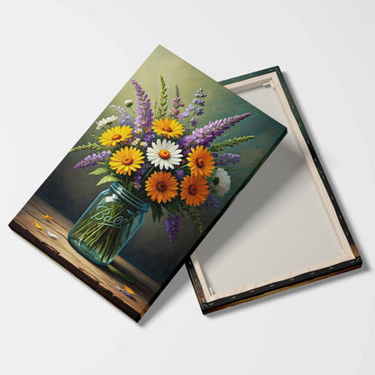 Tablou Flori - Buchet Expresiv în Natură