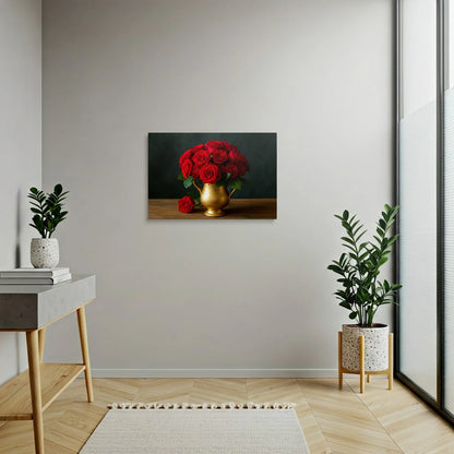 Tablou Flori - Trandafiri Roșii în Stil Artistic
