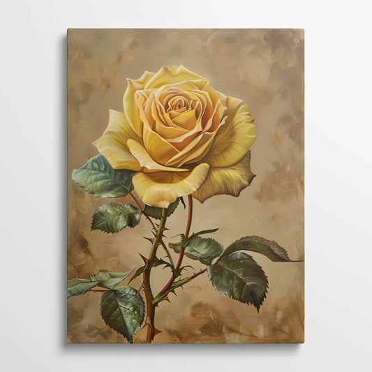 Tablou Flori - Trandafir Galben Elegant