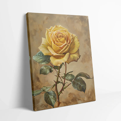 Tablou Flori - Trandafir Galben Elegant
