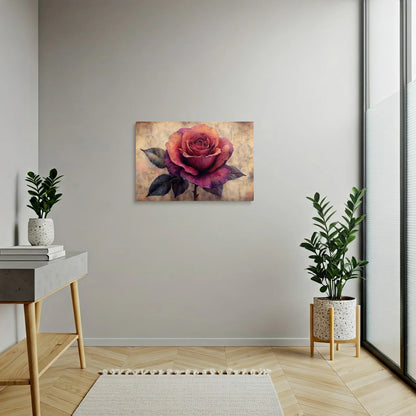 Tablou Flori - Trandafir Colorat Pe Fundal Texturat