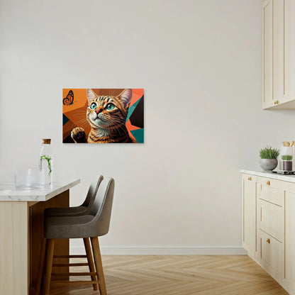 Tablou Modern - Portret Geometric de Pisică - vedere bucatarie