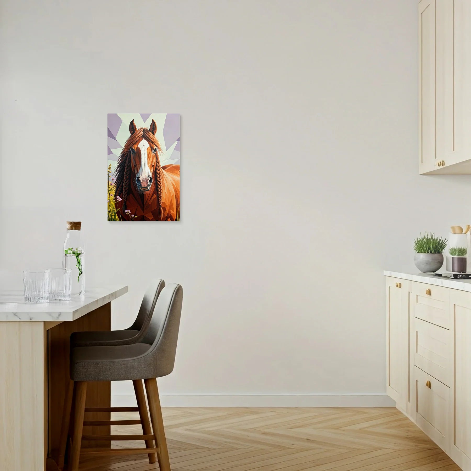 Tablou Modern - Portret Geometric Al Unui Cal 2 - vedere bucatarie