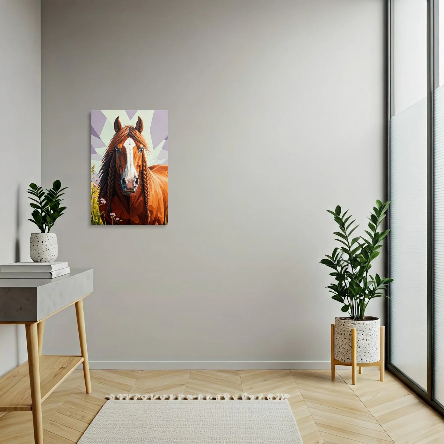 Tablou Modern - Portret Geometric Al Unui Cal 2 - vedere hol