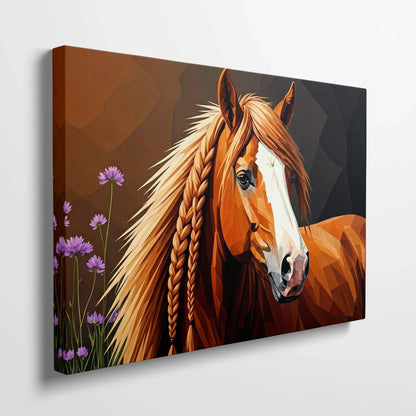 Tablou Modern - Portret Geometric Al Unui Cal 3 - vedere din lateral