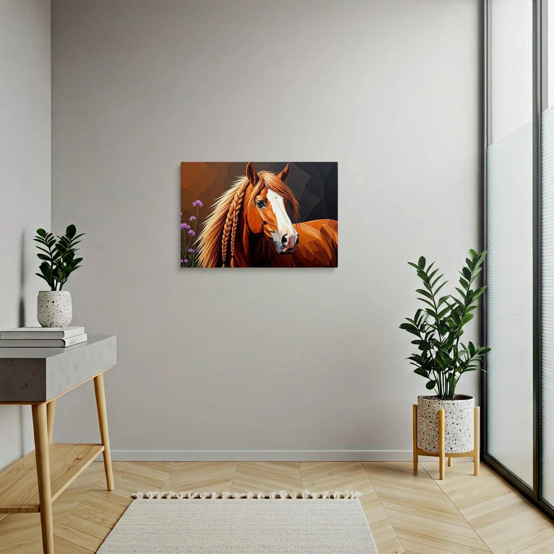 Tablou Modern - Portret Geometric Al Unui Cal 3 - vedere hol