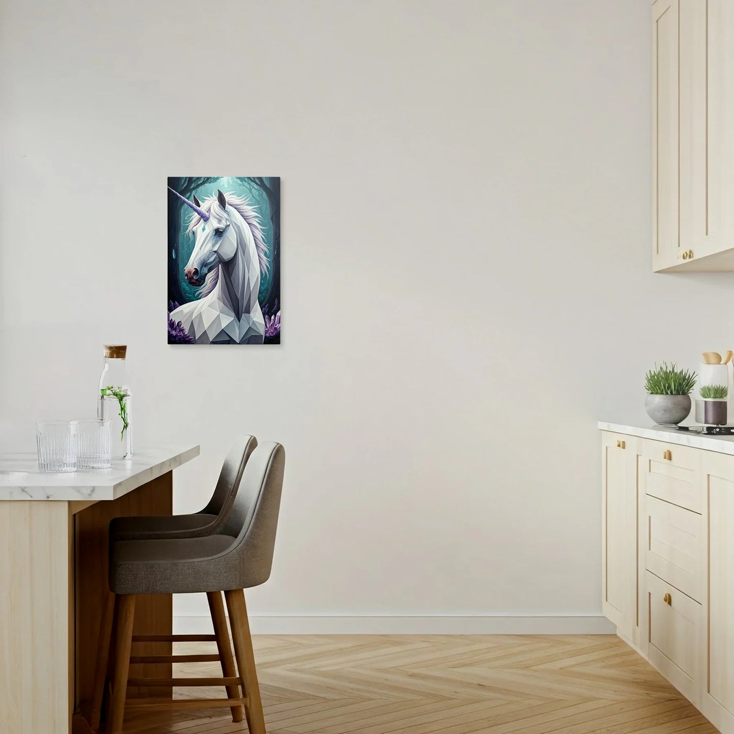 Tabloul Modern - Portret Geometric Al Unui Cal Fascinant - vedere bucatarie