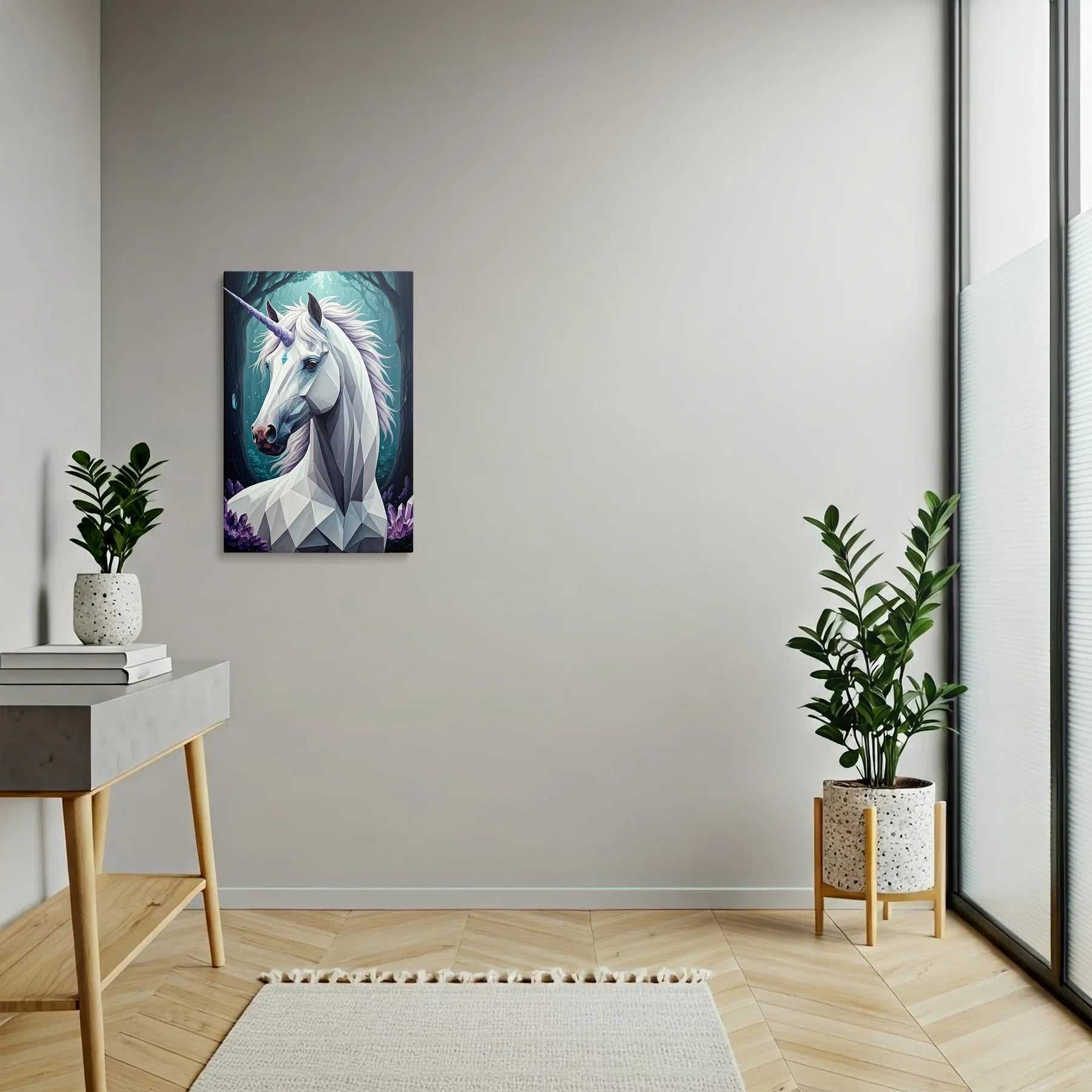 Tabloul Modern - Portret Geometric Al Unui Cal Fascinant - vedere hol