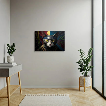 Tablou Modern - Portret Geometric Al Unei Pisici Ninja 2 - vedere hol