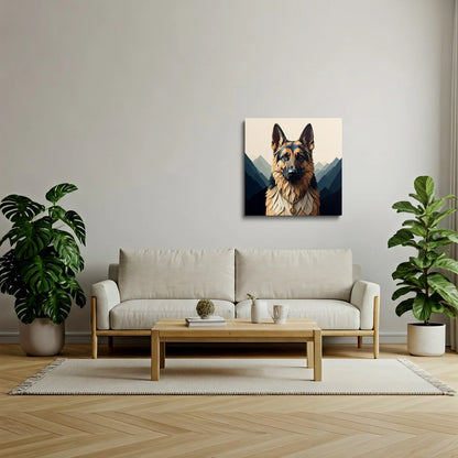 Tablou Modern - Portret Cubist Al Unui Câine - vedere living