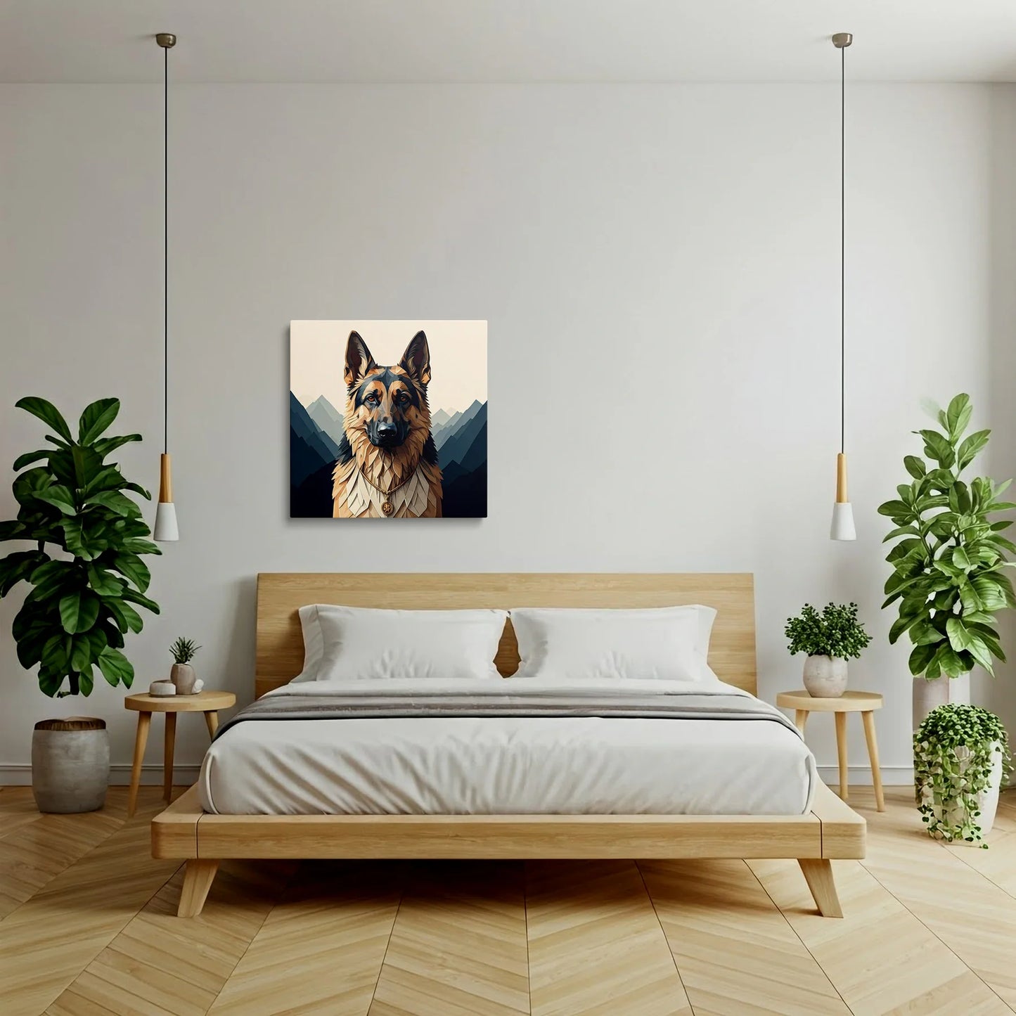 Tablou Modern - Portret Cubist Al Unui Câine - vedere dormitor