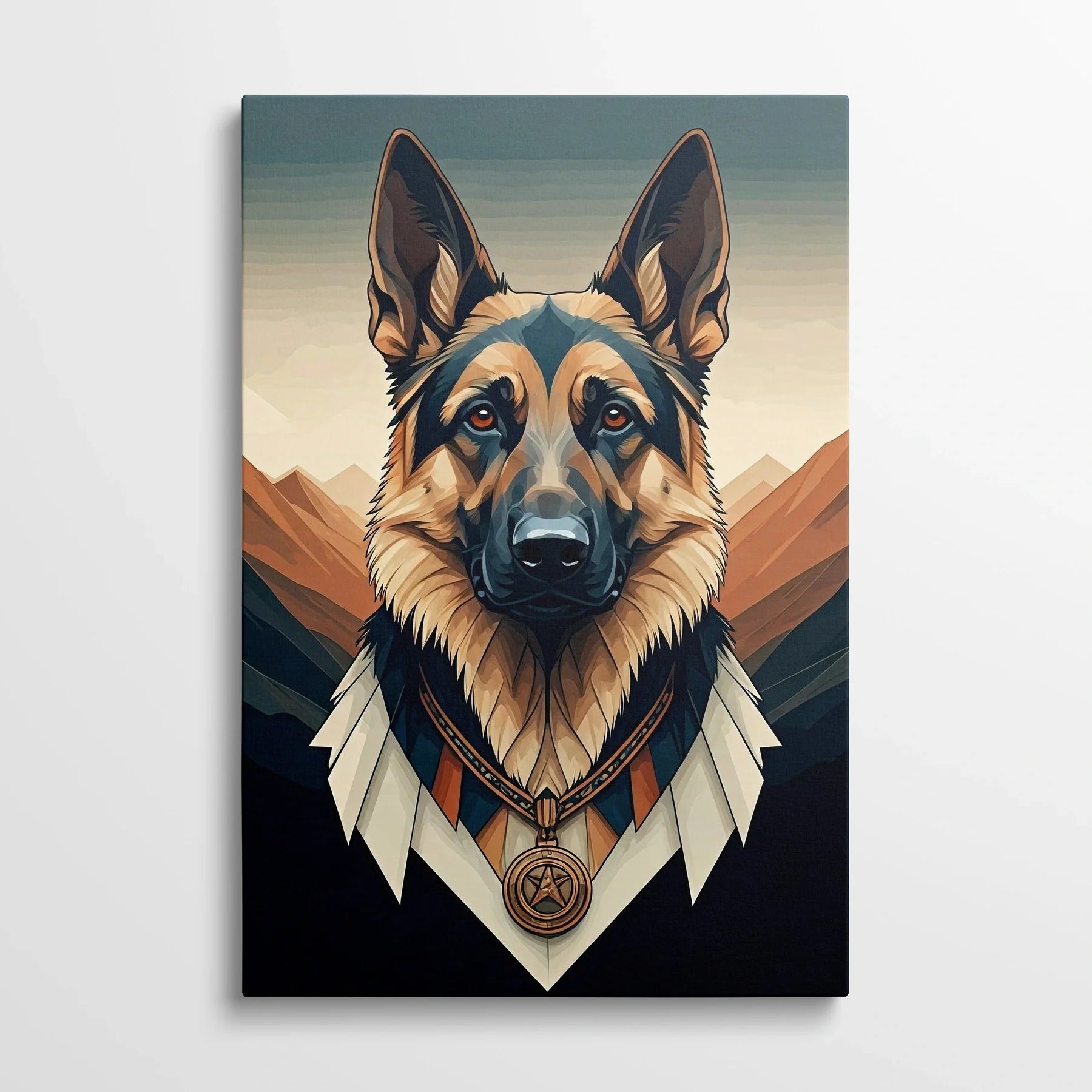 Tablou Modern - Portret Geometric Al Câinelui 3 - vedere din fata