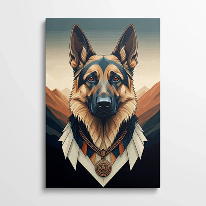 Tablou Modern - Portret Geometric Al Câinelui 3 - vedere din fata