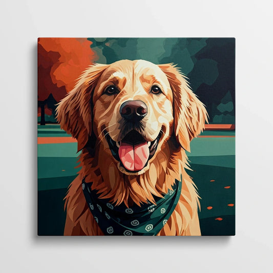 Tablou Modern - Portret Geometric Al Câinelui 4 - vedere din fata