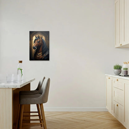 Tablou Modern - Portret Ecvestru Regal în Stil Cubist - vedere bucatarie